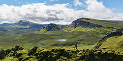 The Quiraing on the Isle of Skye, one of the islands of the Inner Hebrides