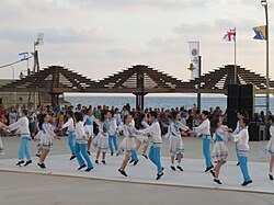 Folk dancing on Dado Beach