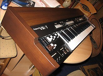 The Roland VK-7 is referred to as a "clonewheel organ", because it recreates the sound of vintage tonewheel organs like the Hammond organ.