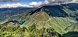 The Yungas region between Bolivia and Peru, part of the tropical andes