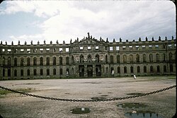 Neues Schloss at Schlossplatz replica to restoration, 1956