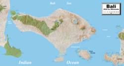 Detailed map of Bali