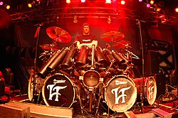 Anders Johansson with an array of octobans.