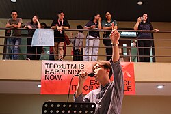TEDx events are often accompanied by side activities such as workshops and performances, such as this one at TEDxUTM.