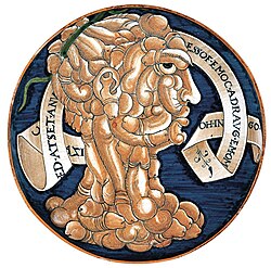 Phallic-Head Plate, Gubbio, Italy, 1536