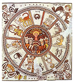 Another example of a Zodiac wheel on the floor of the synagogue, this time in Beit Alfa.