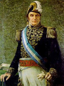 Oil portrait of Urquiza