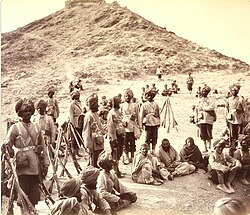 45th Rattray's Sikhs guard Afghan prisoners during an advance through the Khyber Pass