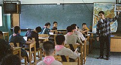 Learning English in a primary school in rural Thailand