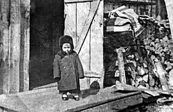 Crimean Tatar child on a special settlement after the deportation. 1944, Molotov region, RSFSR