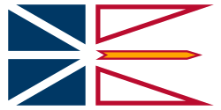 Flag of Newfoundland and Labrador, legislated as the provincial flag on May 28, 1980