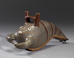 Lobster effigy vessel, phases III-IV, AD 300-600. Walters Art Museum