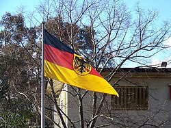 Bundesdienstflagge at the German Embassy, Canberra, Australia