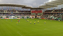 Estonia – Brazil at the Lilleküla Stadium. 1–0 win for Brazil, 12 August 2009.