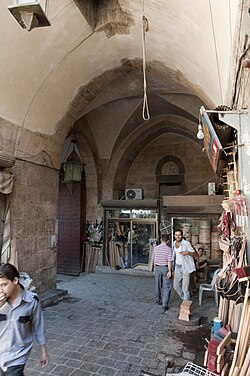 Inside a two-storeyed bastion Bab al-Hadid