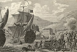 French forces capturing Cap-Français on 5 February 1802