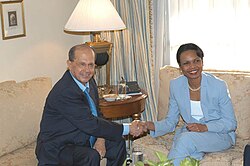 Michel Aoun with US Secretary of State Condoleezza Rice, 2005