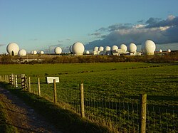 RAF Menwith Hill, a large ECHELON site in the United Kingdom, and part of the UK-USA Security Agreement.