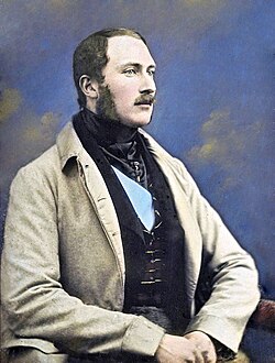 Early daguerreotype with hand-colouring, 1848