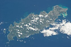 Please orient this picture northwards so that the southwest portion of the island is in the bottom left of the frame.