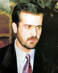 Photograph of Bassel al-Assad (1962–1994), Bashar's older brother, who was initially destined to succeed his father in the presidency of Syria, but died in an automobile accident in 1994