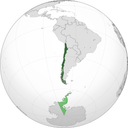 Map showing Chile