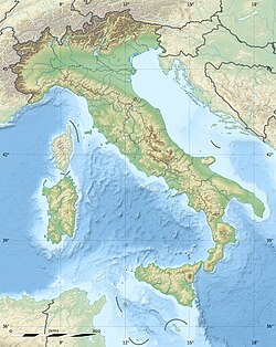 Topographic map of Italy
