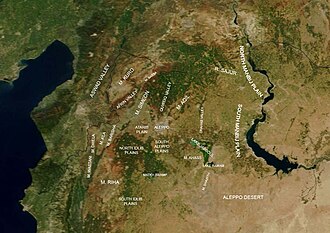 Geographic features of northwestern Syria