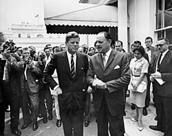 President Ayub Khan meeting with U.S. President John F. Kennedy in 1961[286]