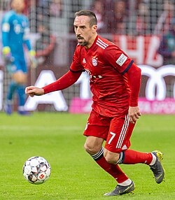 Ribéry playing for Bayern in 2019