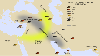 Mining areas of the ancient West Asia.