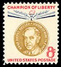 Ernst Reuter on a 1958 stamp