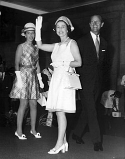 The Queen, the Duke of Edinburgh and Princess Anne during the 1970 Royal tour of Australia