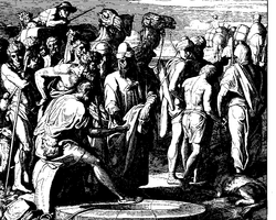 Ishmaelites purchase Joseph, by Schnorr von Carolsfeld, 1860