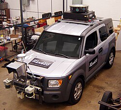 GPS, radar, and lidar are combined in a vehicle developed for 2007's DARPA Urban Challenge.