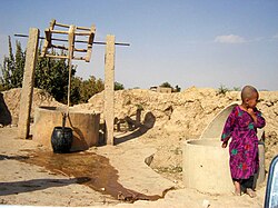 A dug well in a village in Faryab Province, Afghanistan