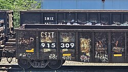 An old CSX gondola car
