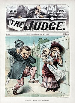 An anti-Cleveland cartoon highlights the Halpin scandal.