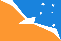 The flag of Tierra del Fuego