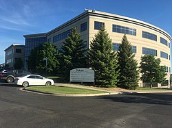 Building in Bismarck that houses a variety of state agencies: Workforce Safety & Insurance; Retirement & Investment; Parks & Recreation; PERS; Child Support; Commerce; and OBM Risk Management.