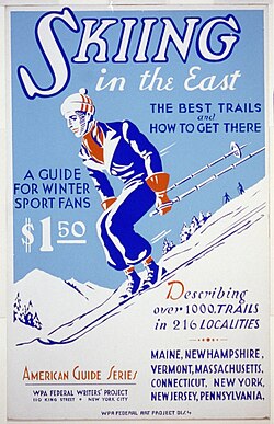 Produced by the Federal Writers' Project, the American Guide Series of books presented American history, geography, and culture, and stimulated travel to bolster the economy during the Great Depression.