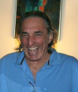 A man laughing