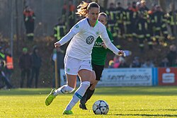 Winger Caroline Graham Hansen is known for her dribbling ability, an important quality in wingers.[60]