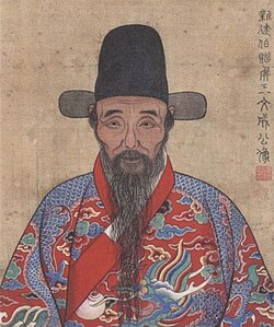 Portrait of Wang Yangming (1472–1529), considered the most influential Confucian thinker since Zhu Xi