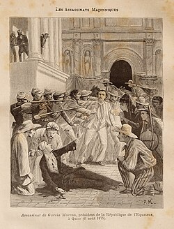 Assassination of Gabriel García Moreno, as seen by Pierre Méjanel