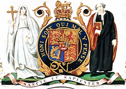 Historic King's College coat of arms used from 1829 to 1989