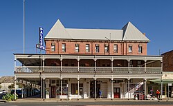 The Palace Hotel in Broken Hill, the only town in Australia to be listed on the National Heritage List[136][137]