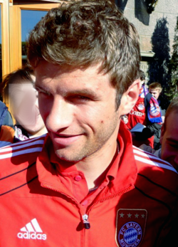 Müller with Bayern Munich in Saint Petersburg, Russia, May 2011