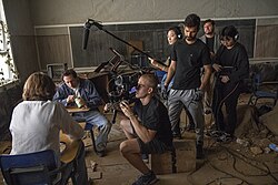 AFI Conservatory Fellows filming on the AFI campus.