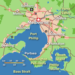 Melbourne and Geelong urban areas.